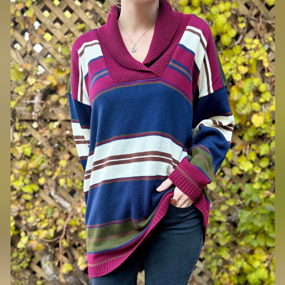 1990s Oversize Stripe Sweater